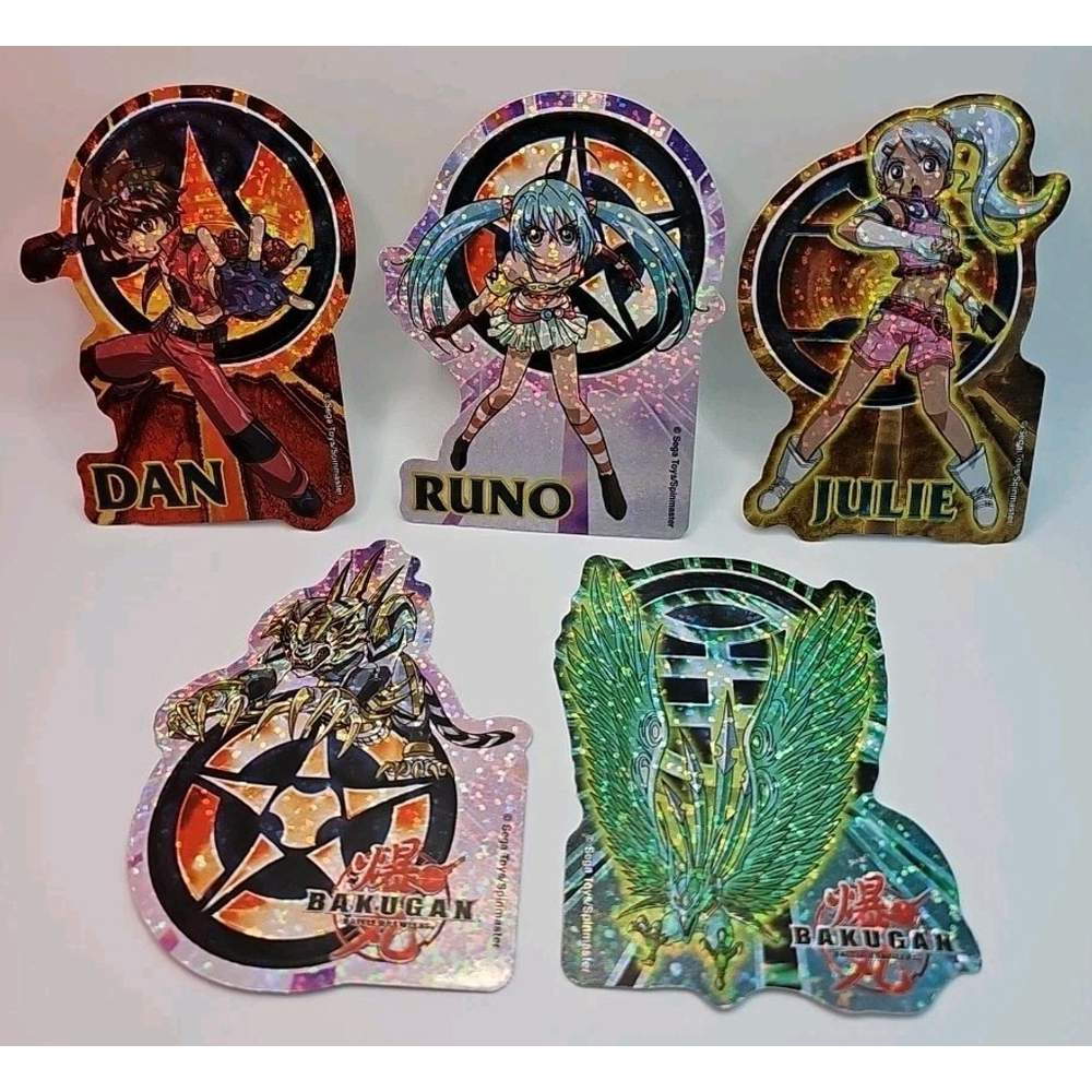 Vintage Set Of 5 Bakugan Stickers Sega Toys/Spin Master Series 1 Sandylion